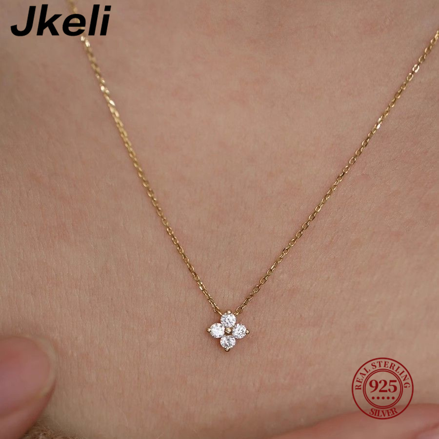 Pearl Trim Chain - Jkeli 925 Ayar Gümüş Kaplama 14