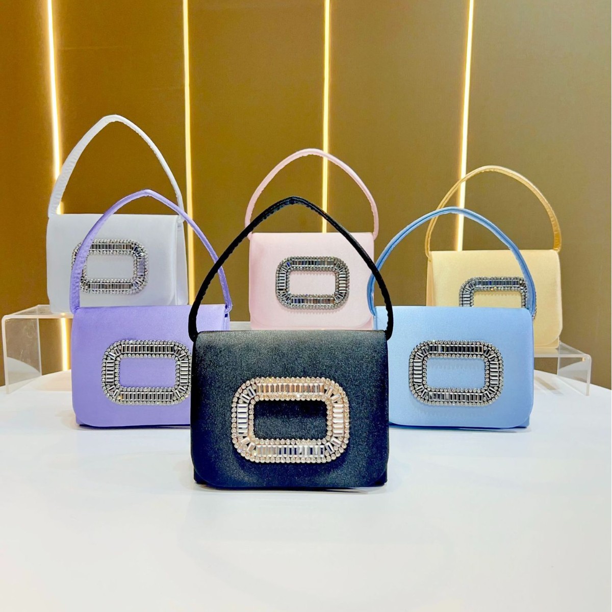 Lüks Mini Kare Çanta kadın Elm - Tassel Fringe Trim incelemesi ve fiyatı