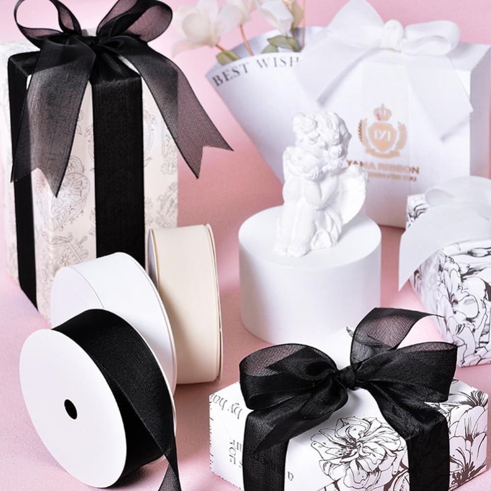 1 İnç Siyah Organze Kurdele, T - Organza Ribbon Spool incelemesi ve fiyatı
