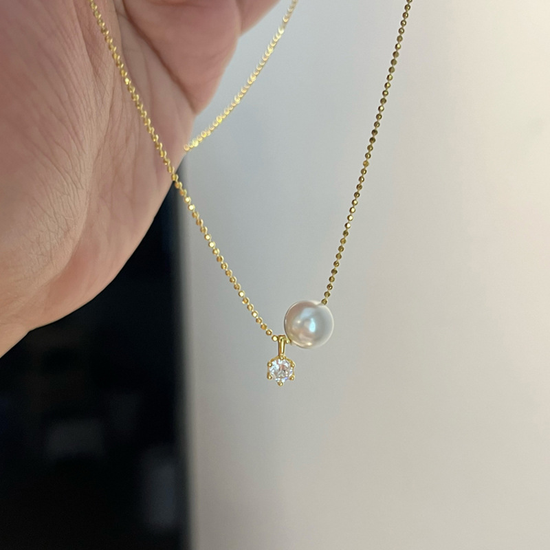 Yeni 925 Ayar Gümüş Inci Kolye - Pearl Trim Chain incelemesi ve fiyatı