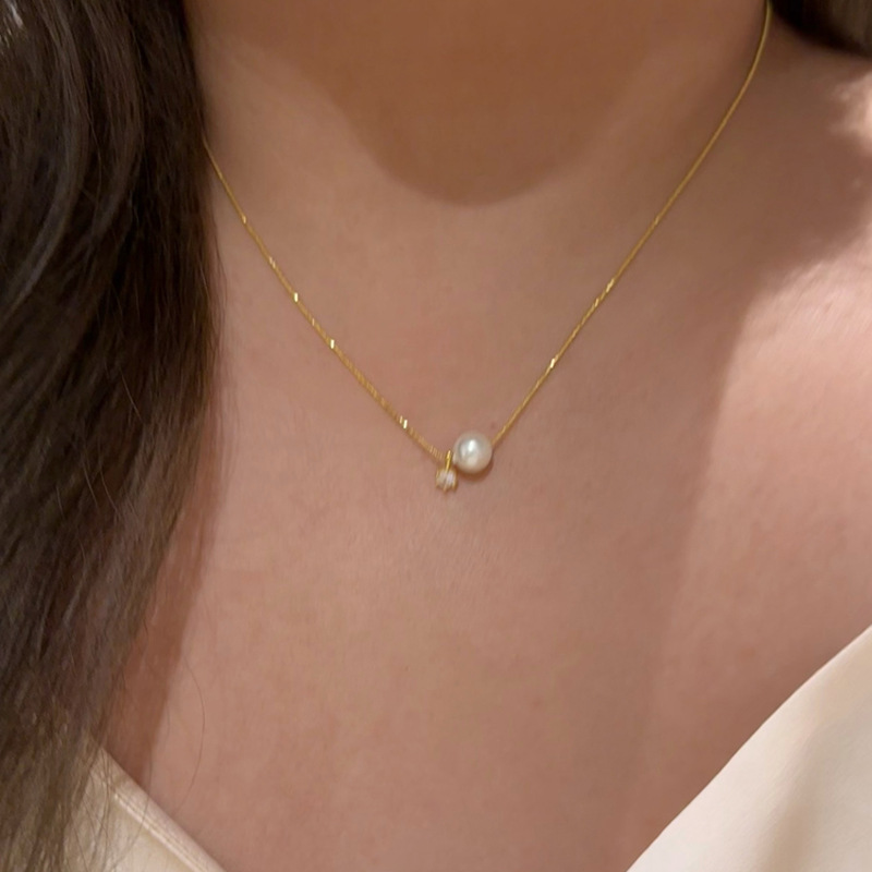 Yeni 925 Ayar Gümüş Inci Kolye - Pearl Trim Chain incelemesi ve fiyatı